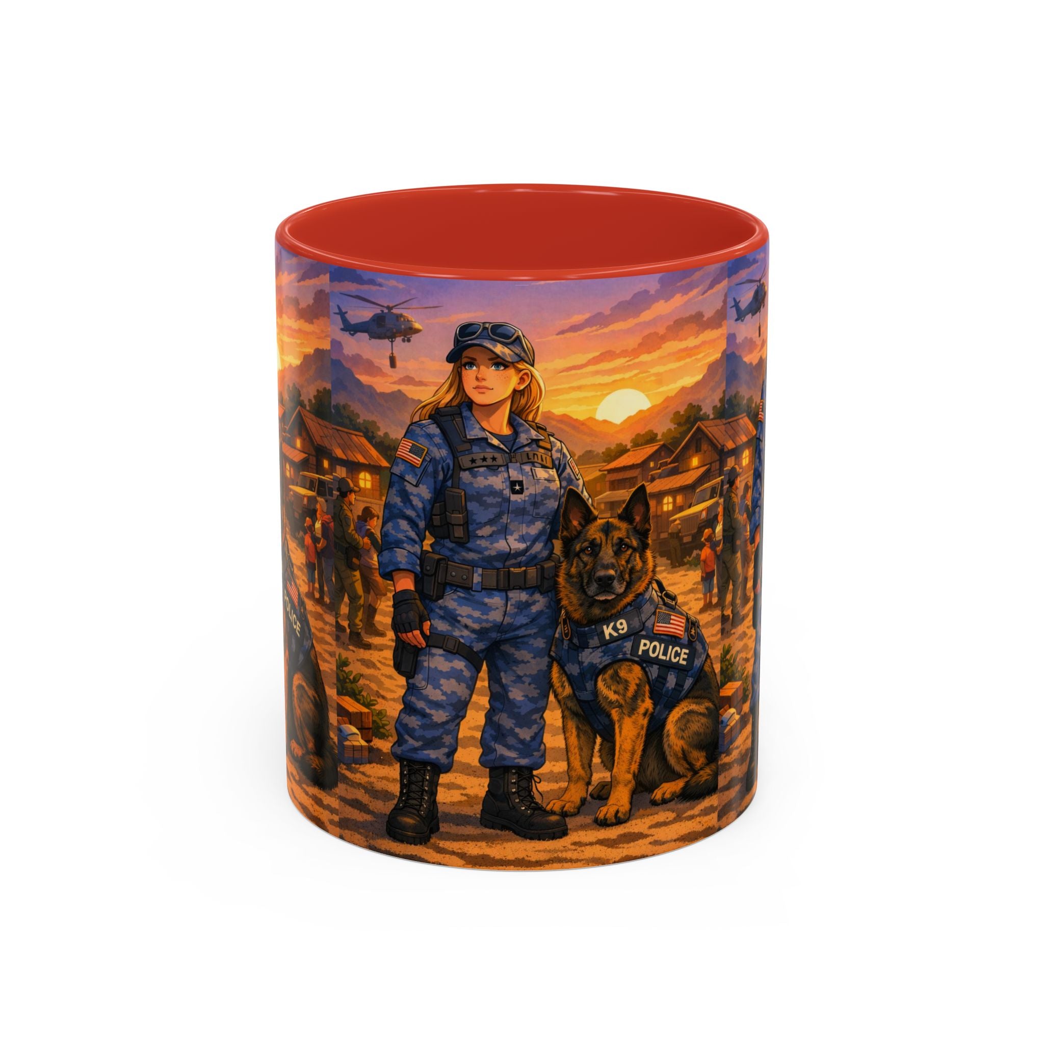 Police K9 Unit Coffee Mug — Female Officer & K9 Tribute (11/15oz)