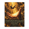 Psalm 37:24 Canvas Wall Art — 'Though He Fall' Inspirational Christian Quote