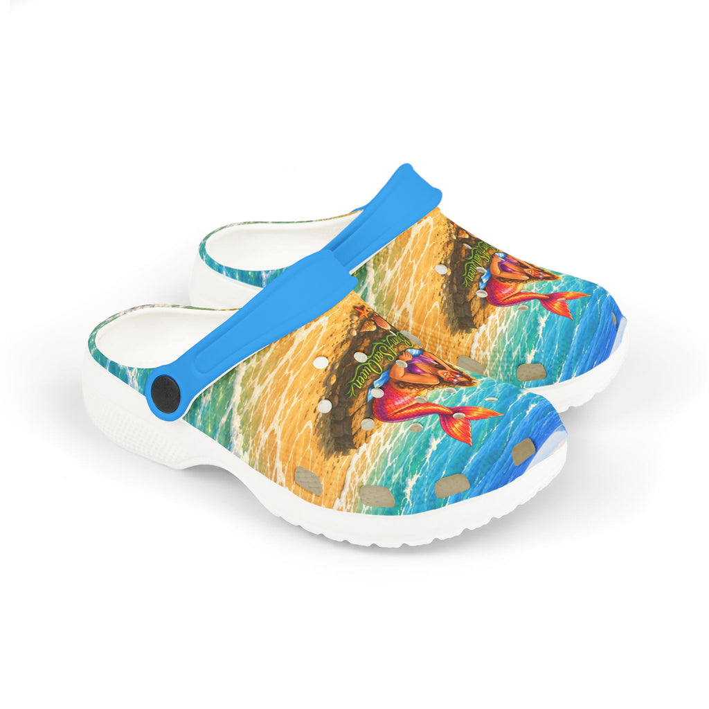 Kids Mermaid Beach EVA Foam Clogs — Colorful Seaside Slip-On Sandals