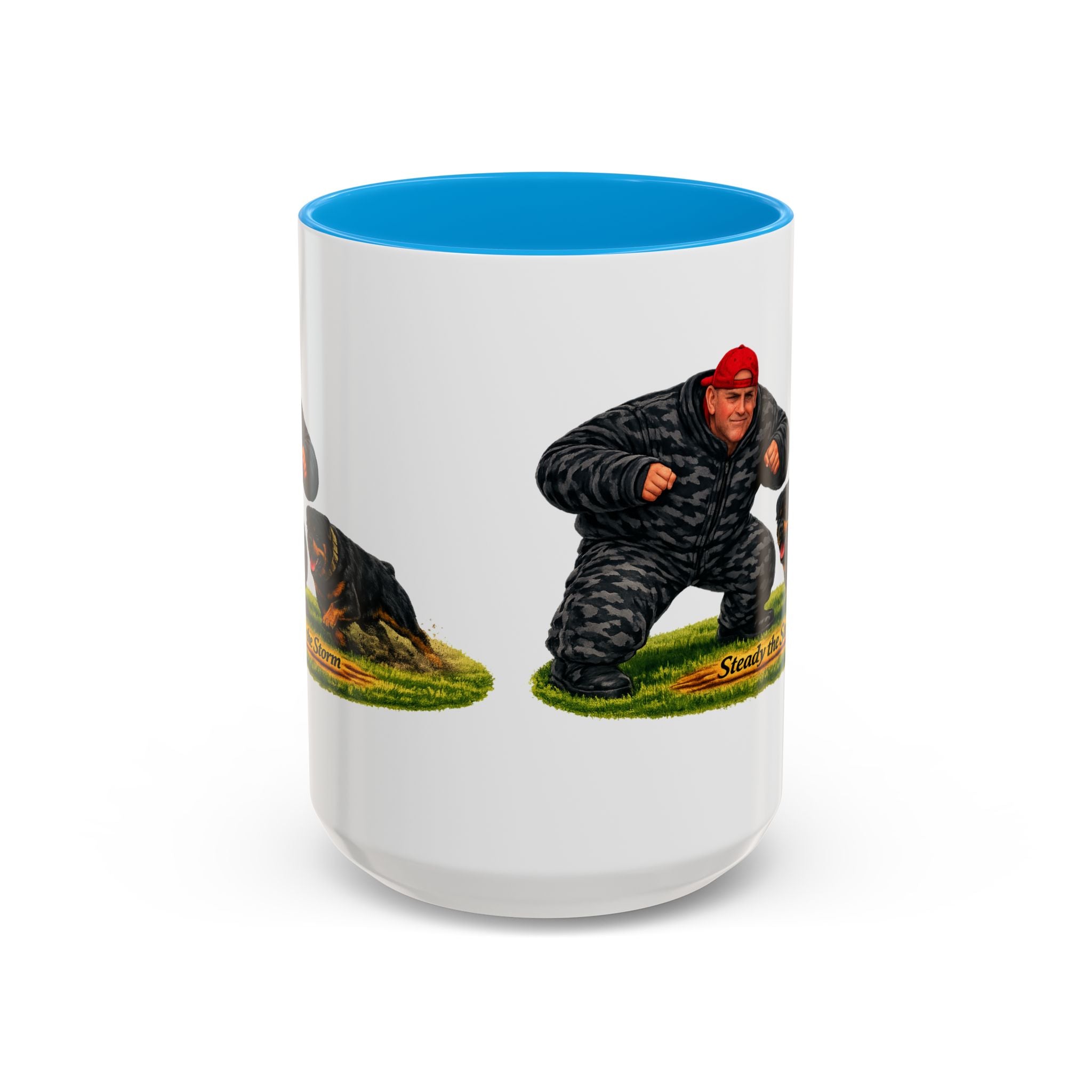 Steady the Storm Rottweiler & Handler Coffee Mug — Dog Lover Gift (11oz/15oz)