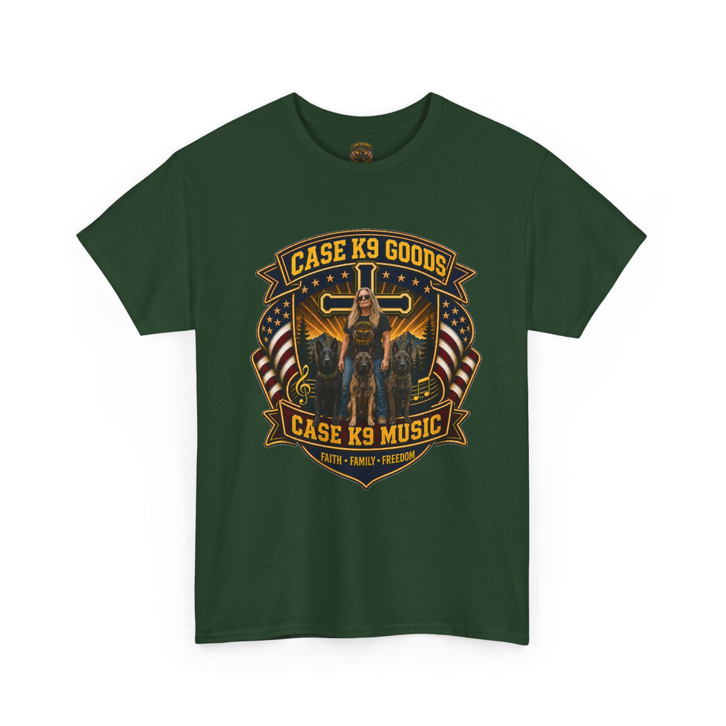 Case K9 Music T-Shirt — Vintage K9 Handler Military American Flag Tee