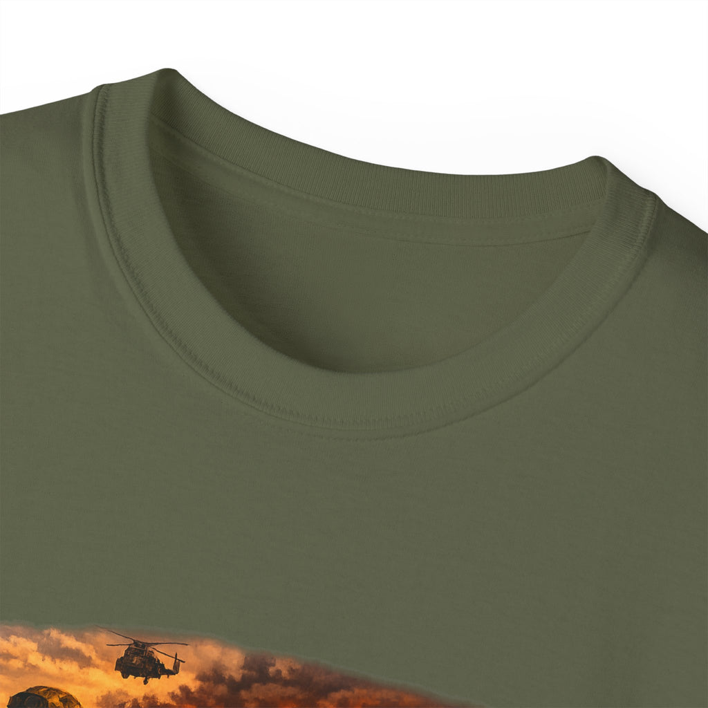 Courage Under Fire Tee — Vintage war Battle Scene Cotton Shirt