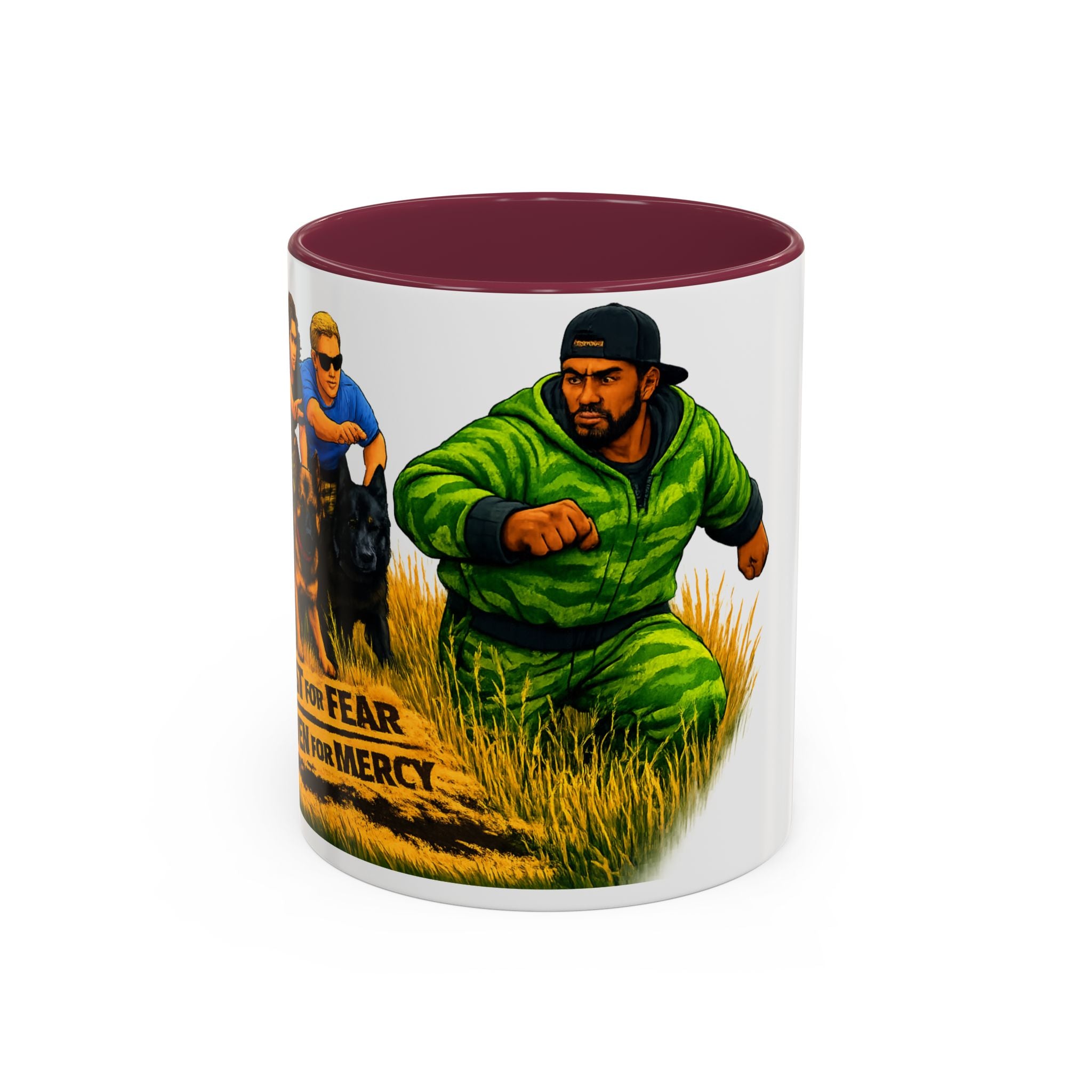 K9 Team Training Day Mug — 'No Fear, No Mercy' Coffee Cup