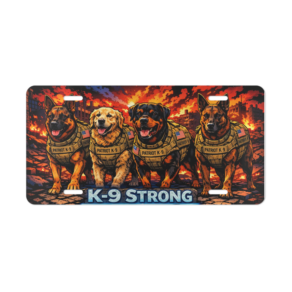 K-9 Strong Vanity Plate — Tactical Service Dog License Plate