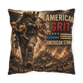 Outdoor Pillow — American Grit Patriotic Military Rescue Design ("American Strong")