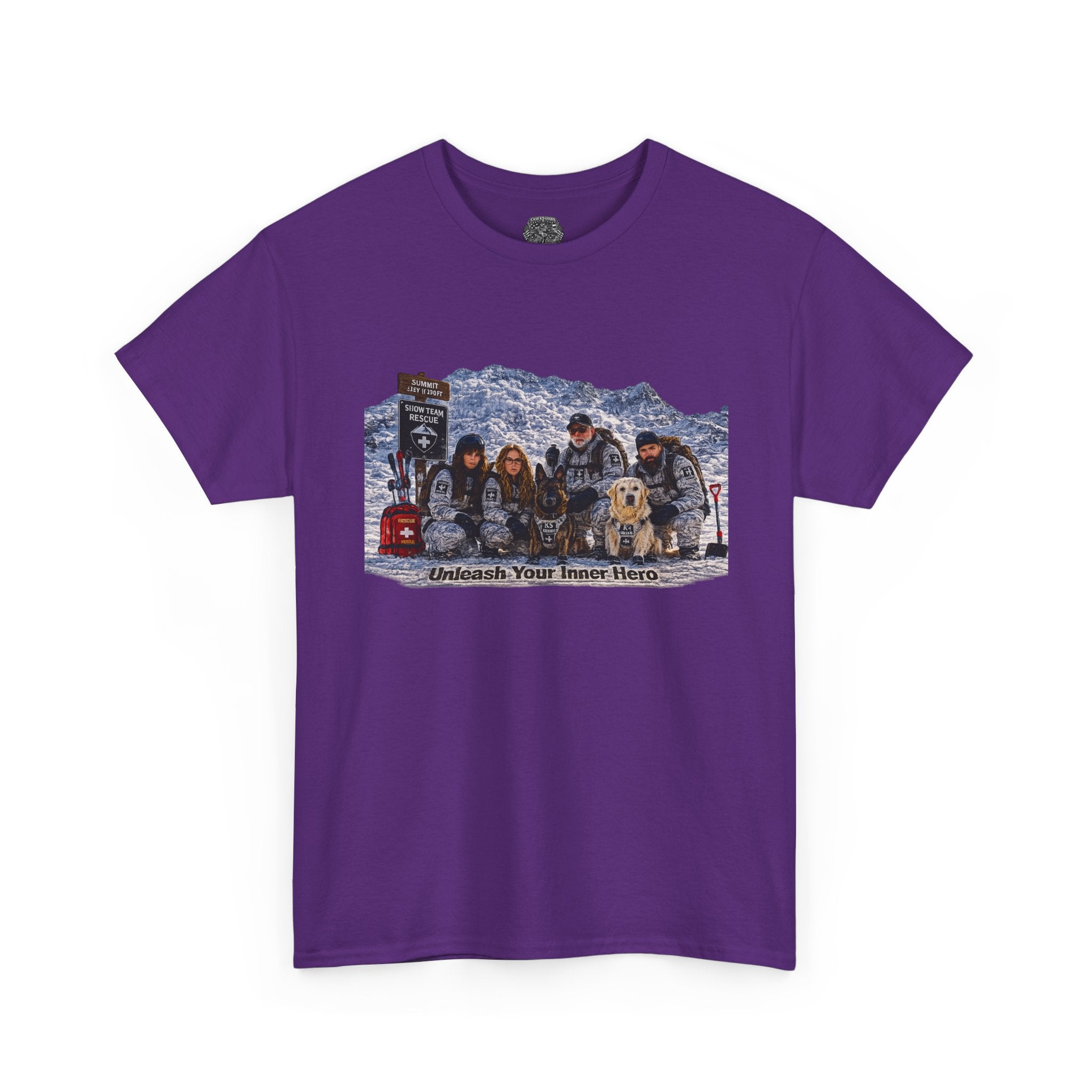 K-9 Rescue Ski Team Tee — 'Celebrate Your Inner Hero' Retro Winter Graphic T-Shirt