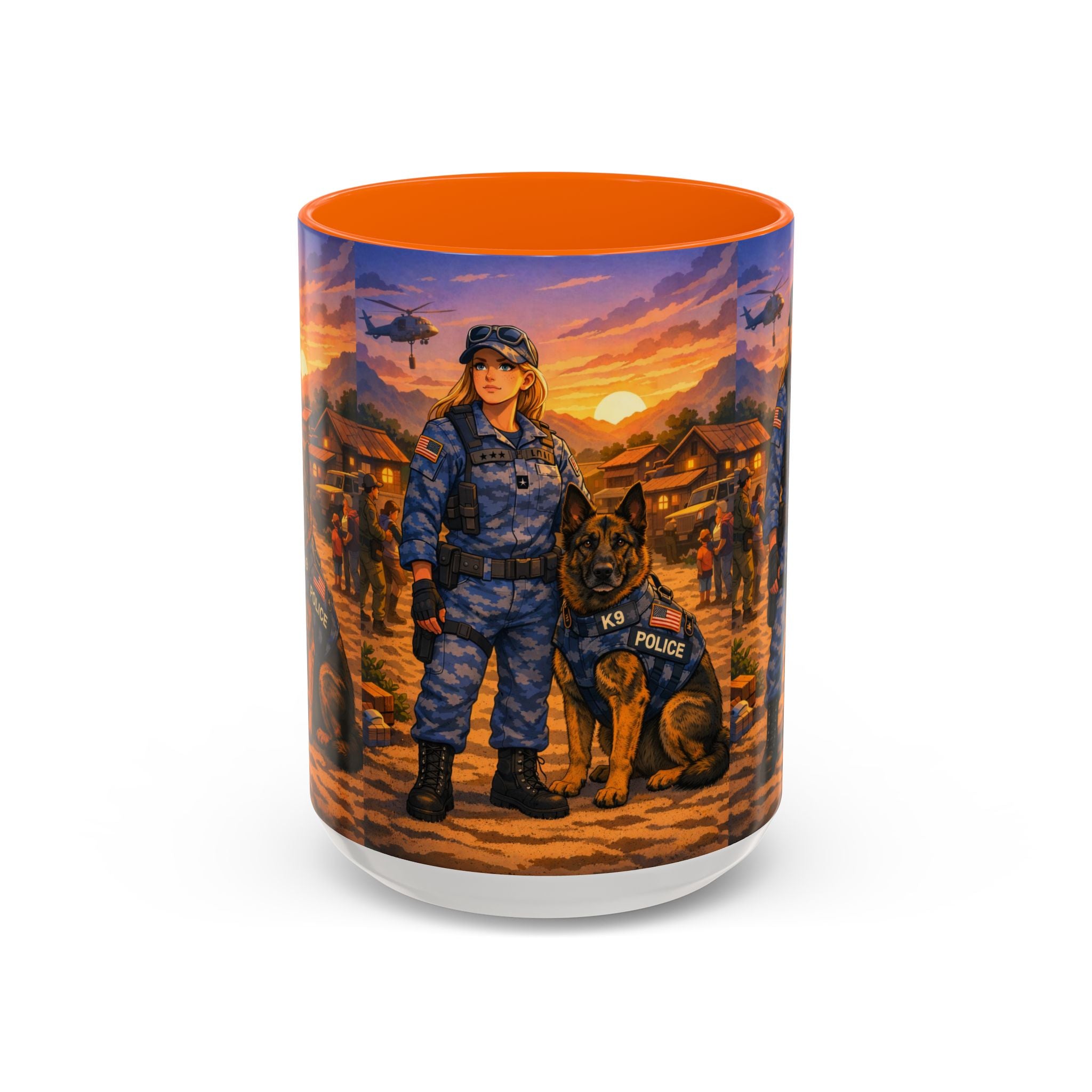 Police K9 Handler Coffee Mug — Tribute Accent Ceramic Mug (11/15oz)