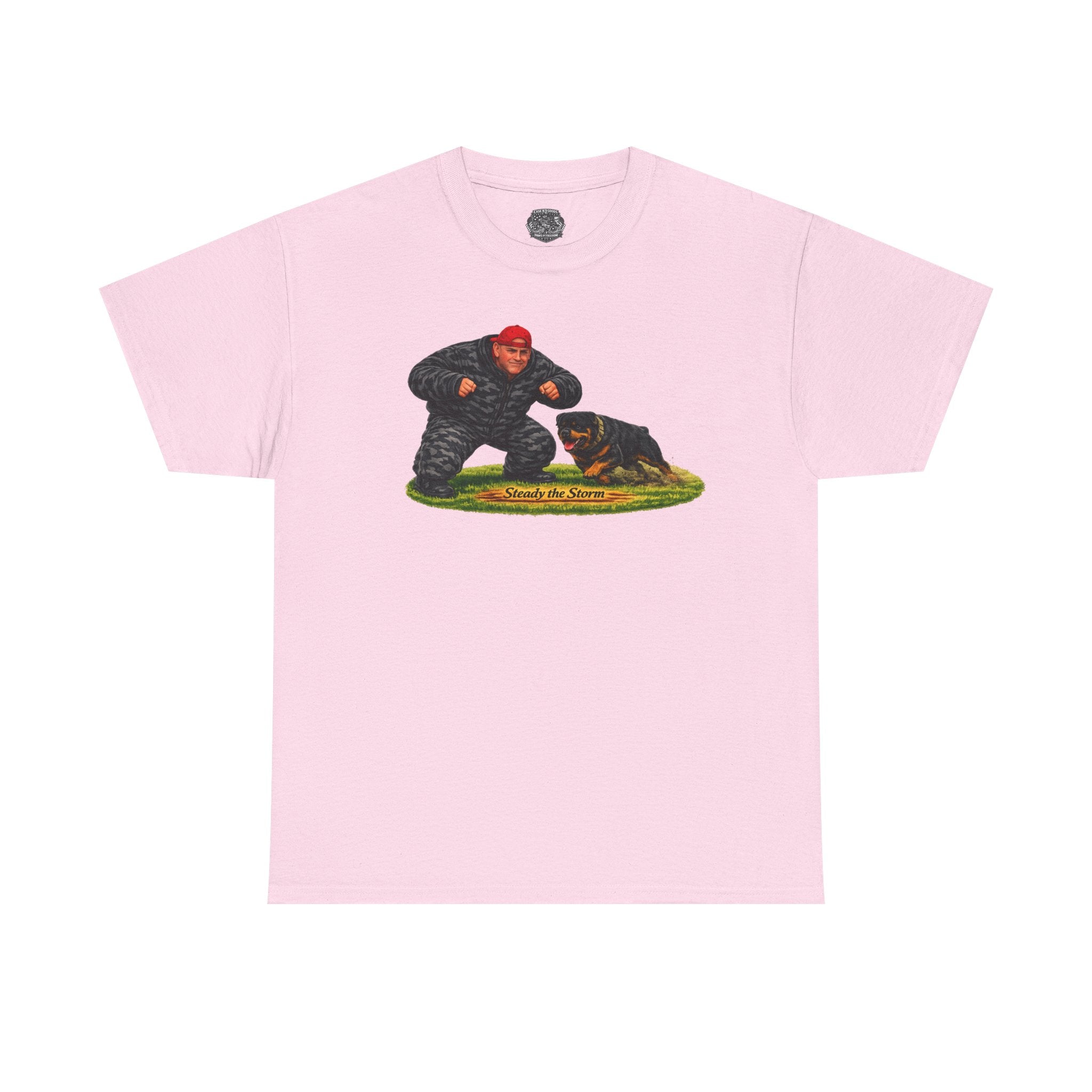 Cotton T-Shirt — "Military K-9 Training Day Rottweiler Graphic
