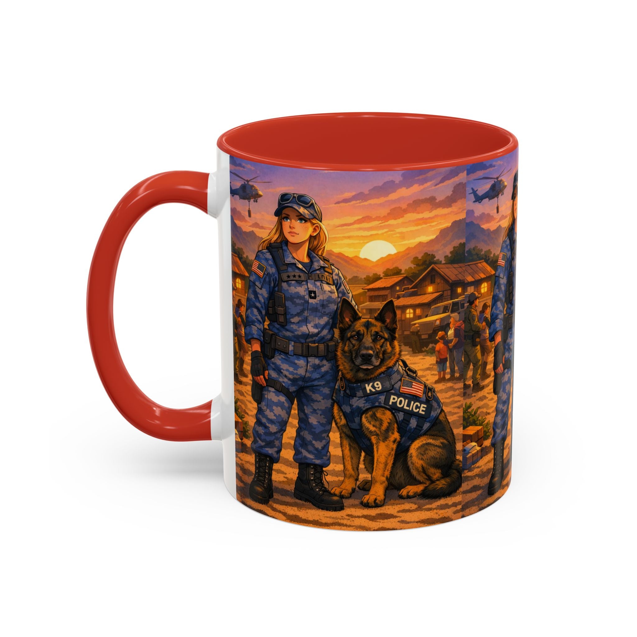 Police K9 Handler Coffee Mug — Tribute Accent Ceramic Mug (11/15oz)