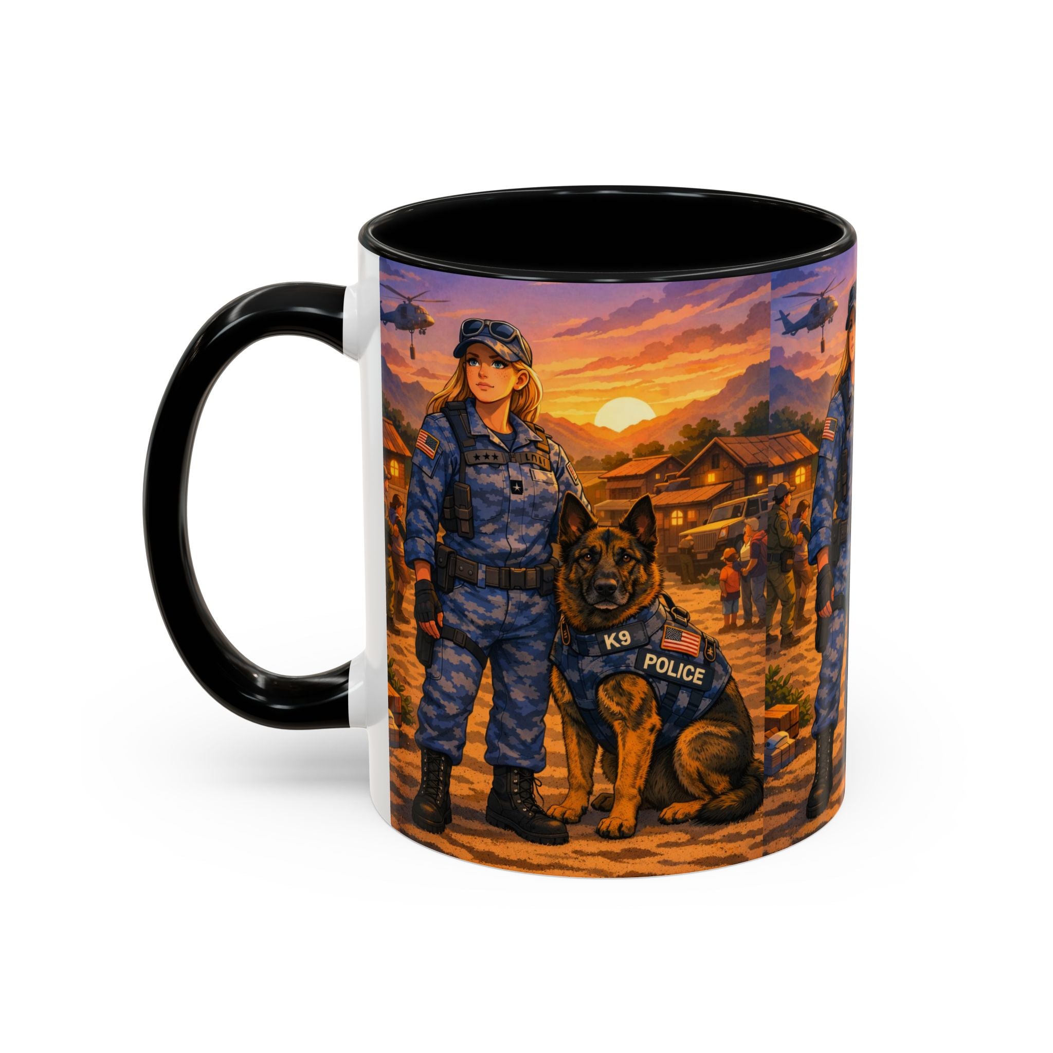 Police K9 Handler Coffee Mug — Tribute Accent Ceramic Mug (11/15oz)