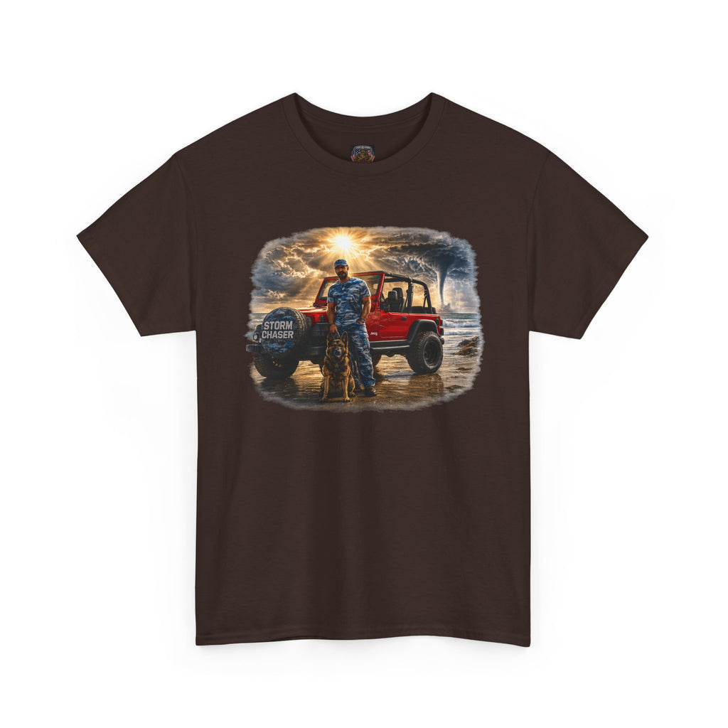 Storm Chaser Sunset T-Shirt — Off-Road Camping Adventure Graphic Tee