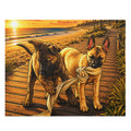 Sunset Beach Puppies Puzzle — Dogs Playing on Boardwalk (120/252/500-Piece)