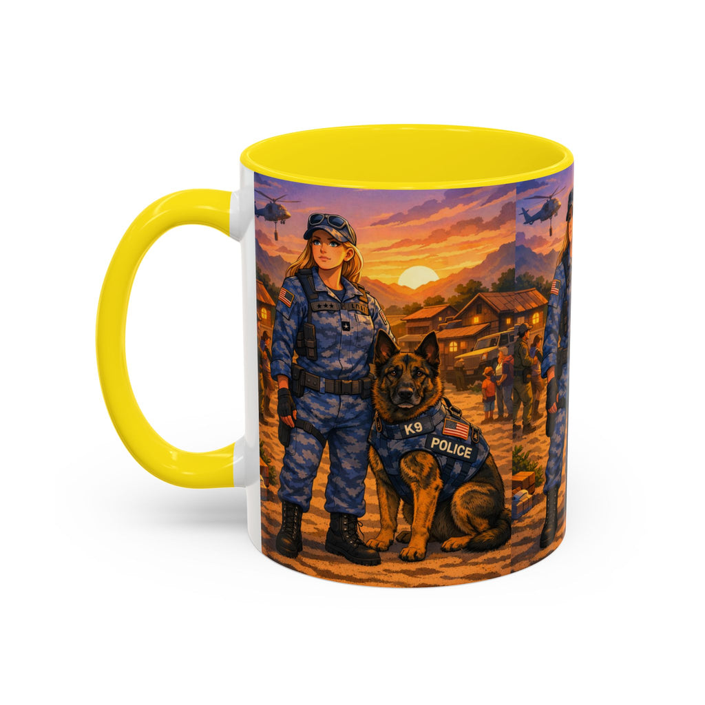 Police K9 Handler Coffee Mug — Tribute Accent Ceramic Mug (11/15oz)
