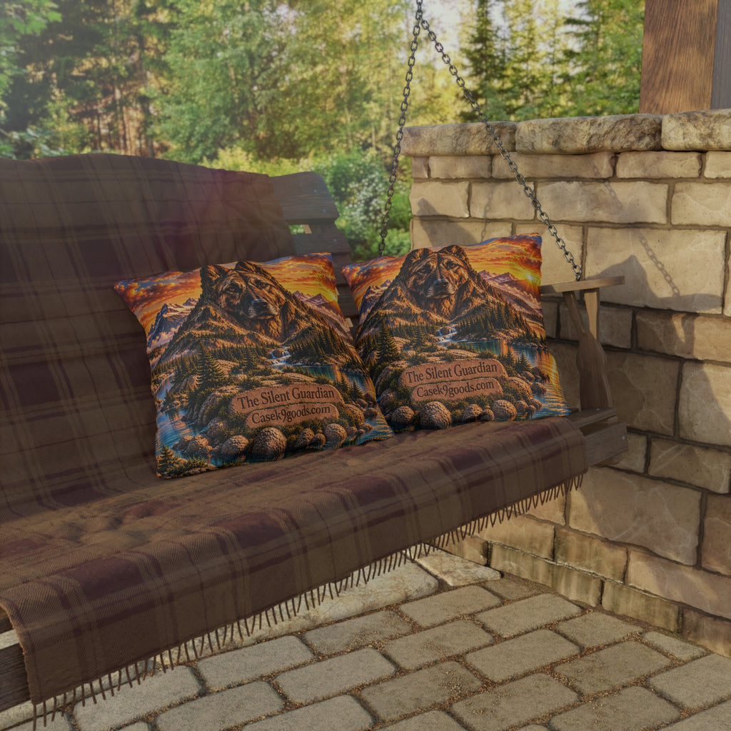 Silent Guardian Dutch Shepherd Outdoor Pillow