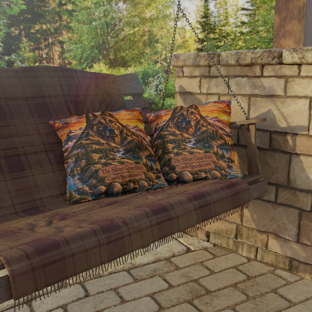 Silent Guardian Dutch Shepherd Outdoor Pillow