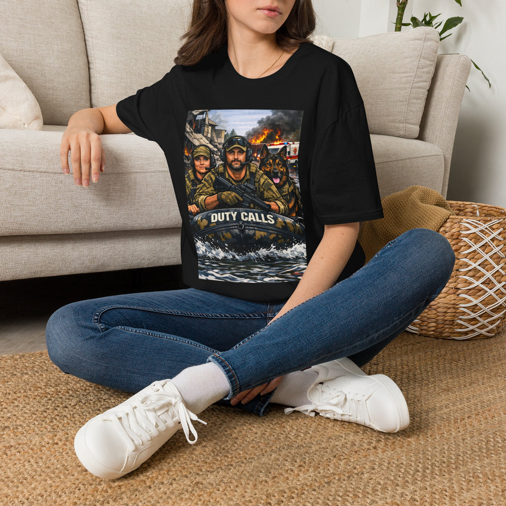 T-Shirt — "Duty Calls" First Responder Rescue Scene