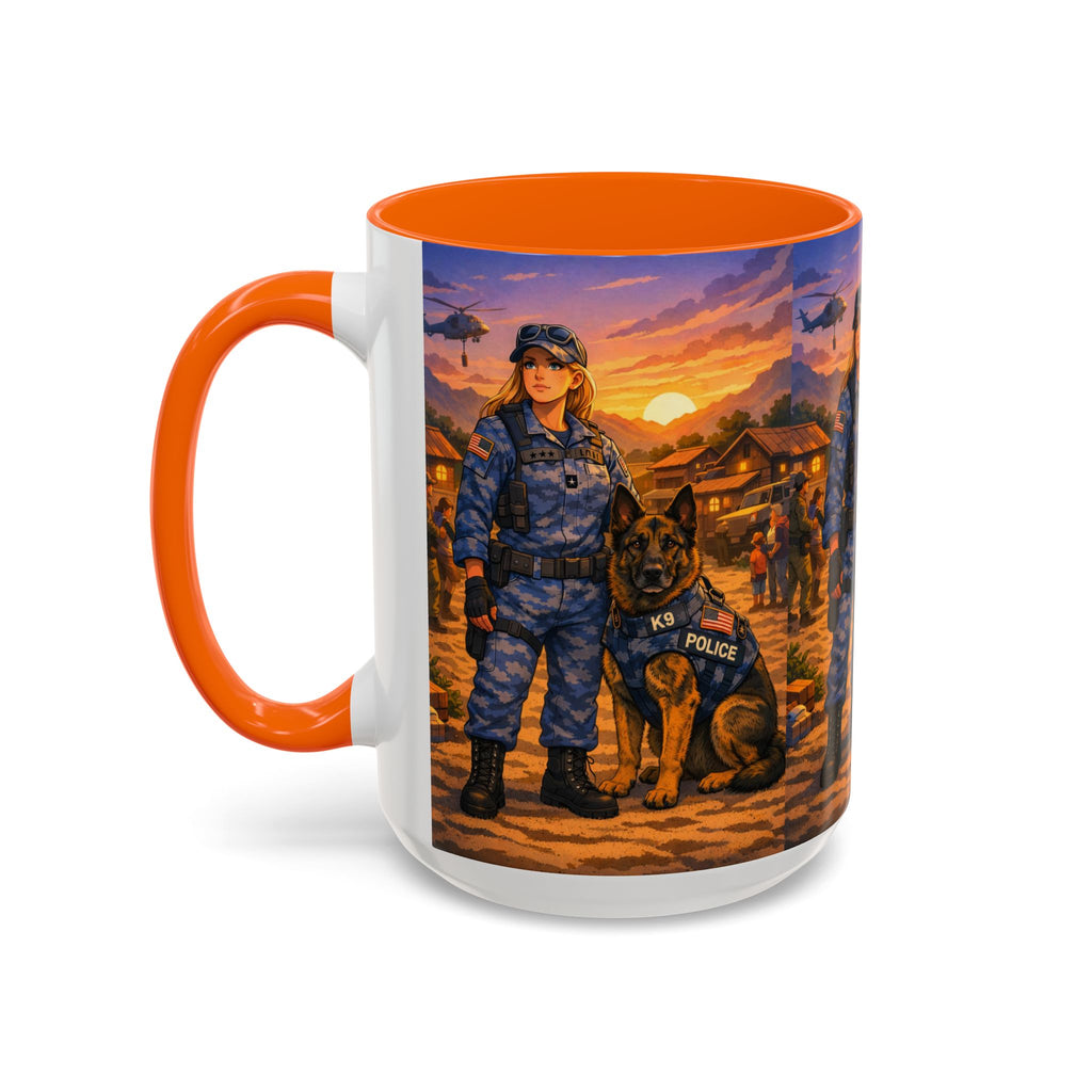 Police K9 Handler Coffee Mug — Tribute Accent Ceramic Mug (11/15oz)
