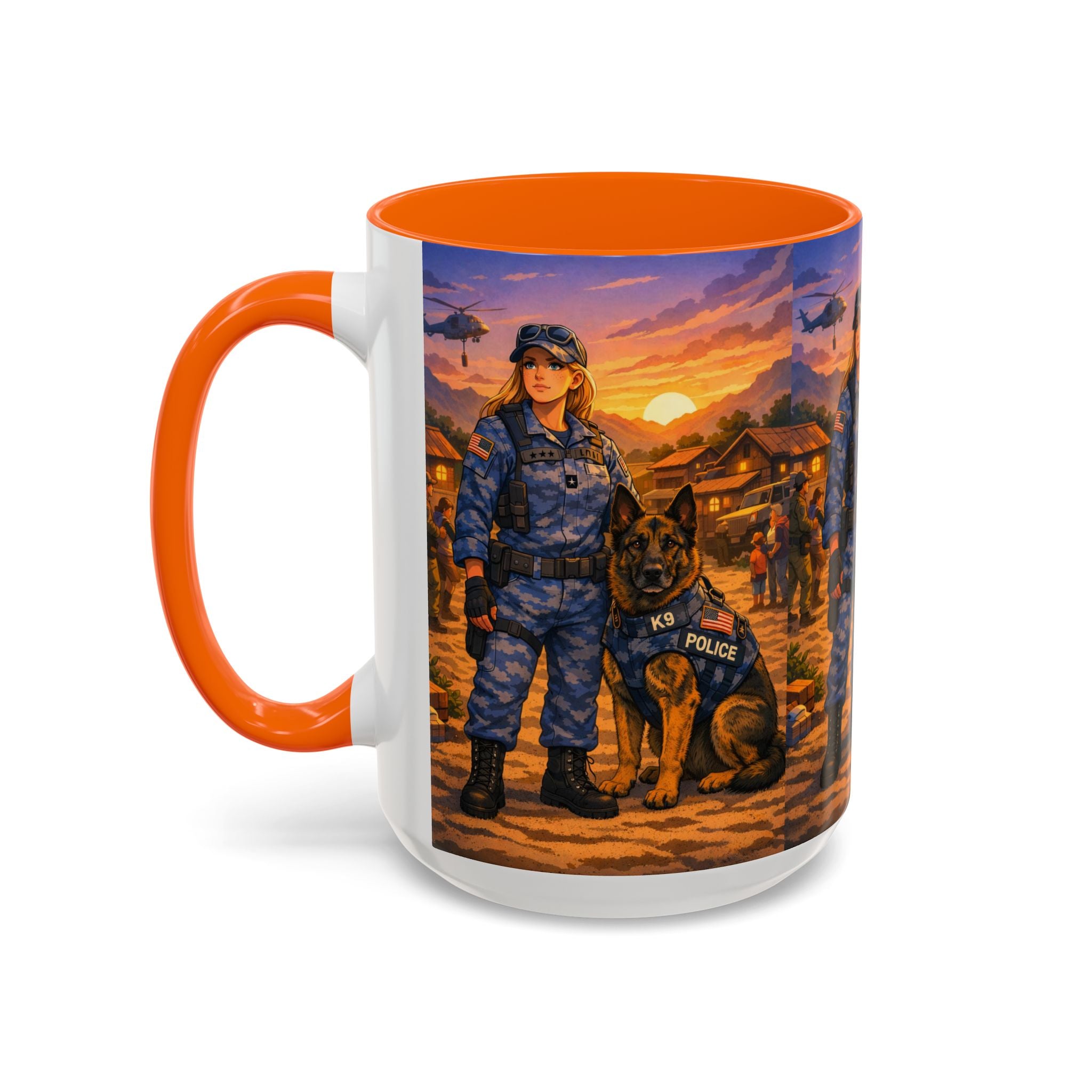 Police K9 Handler Coffee Mug — Tribute Accent Ceramic Mug (11/15oz)