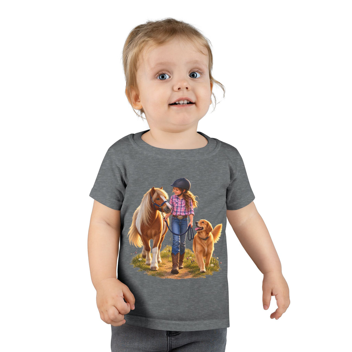 Toddler Horse & Dog Tee — Little Rider Graphic T-Shirt