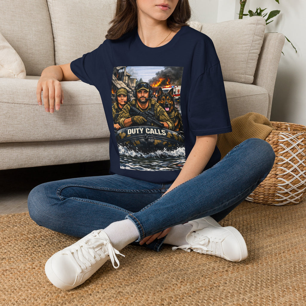 T-Shirt — "Duty Calls" First Responder Rescue Scene