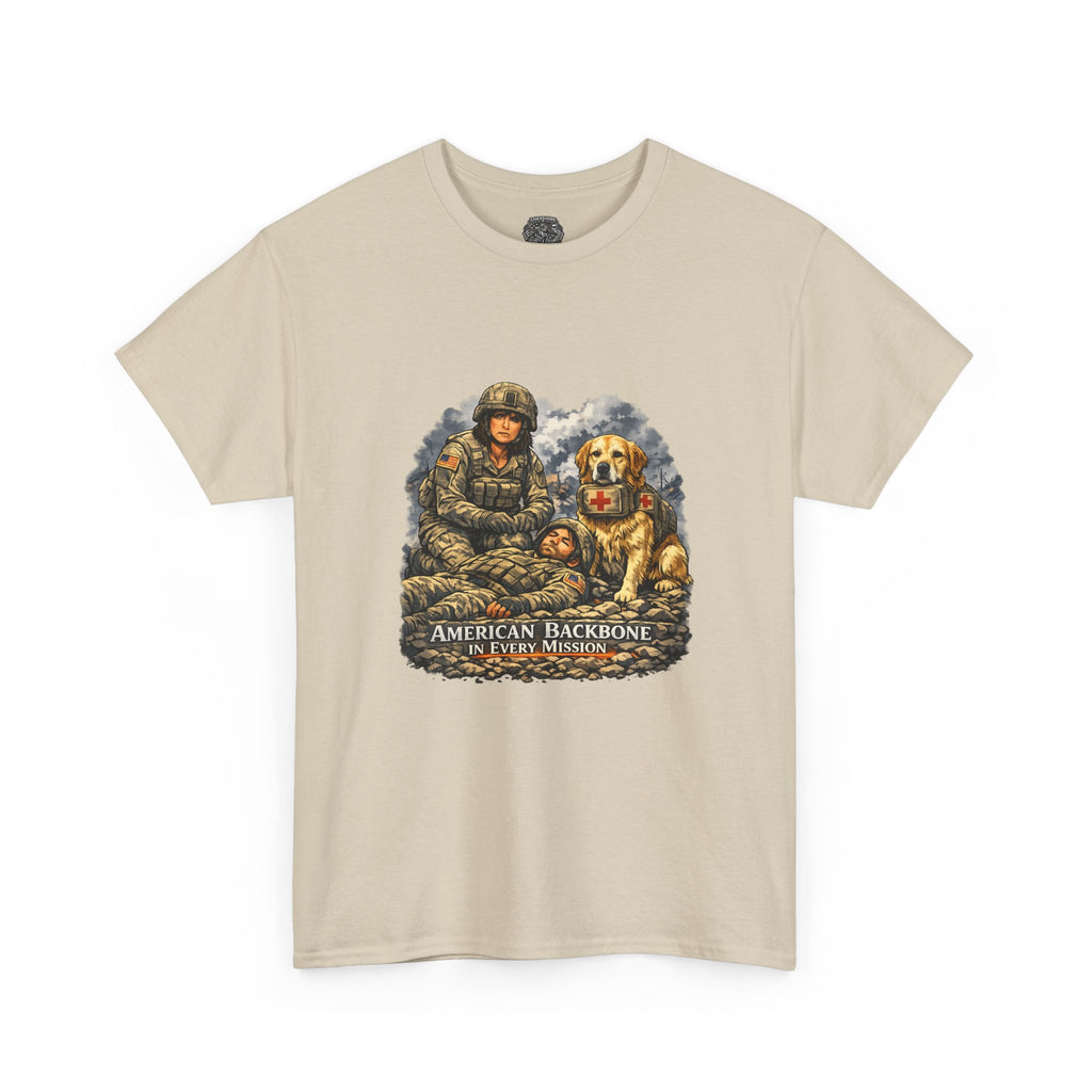 Military Veteran T‑Shirt - "American Backbone" Combat Medic Design