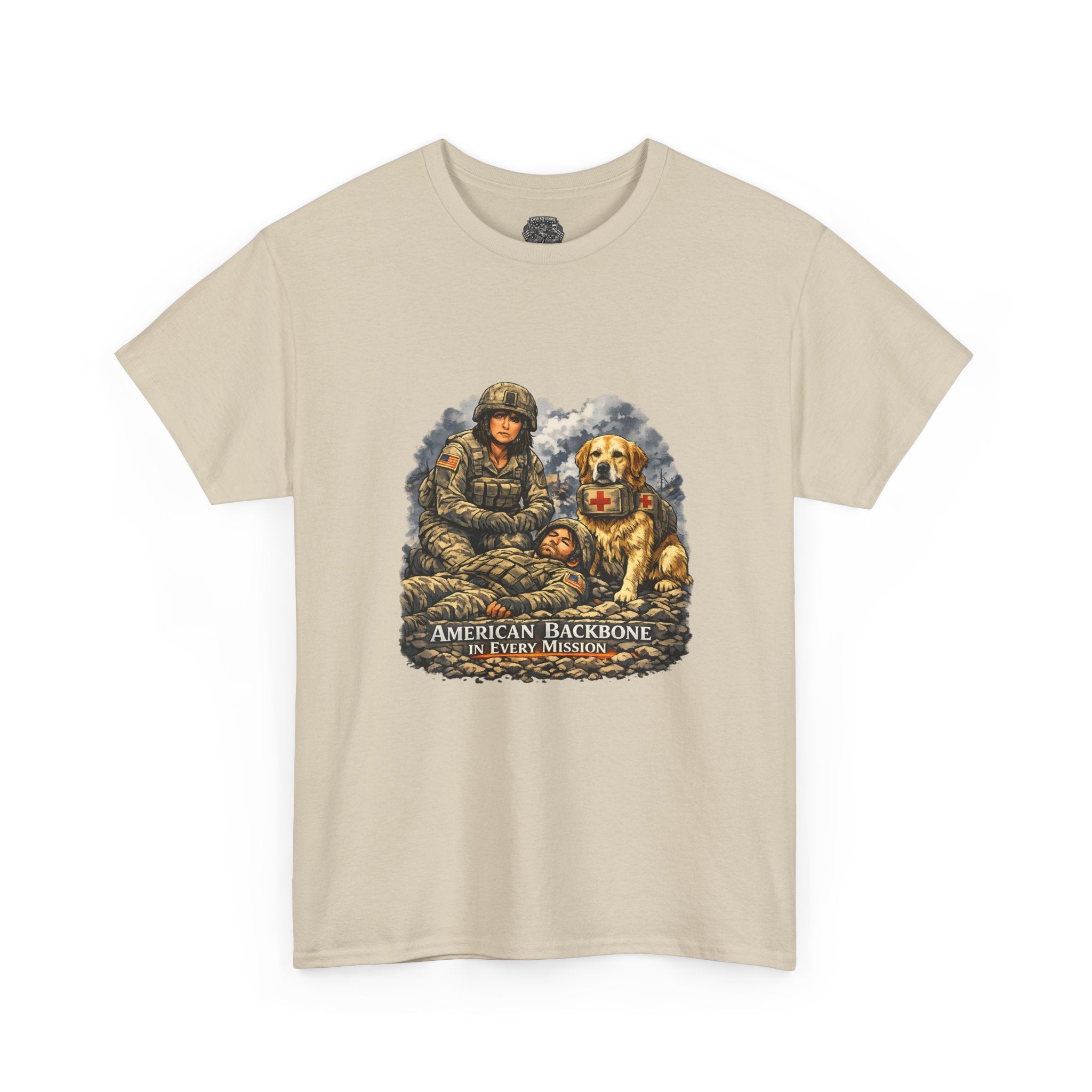 Military Veteran T‑Shirt - "American Backbone" Combat Medic Design