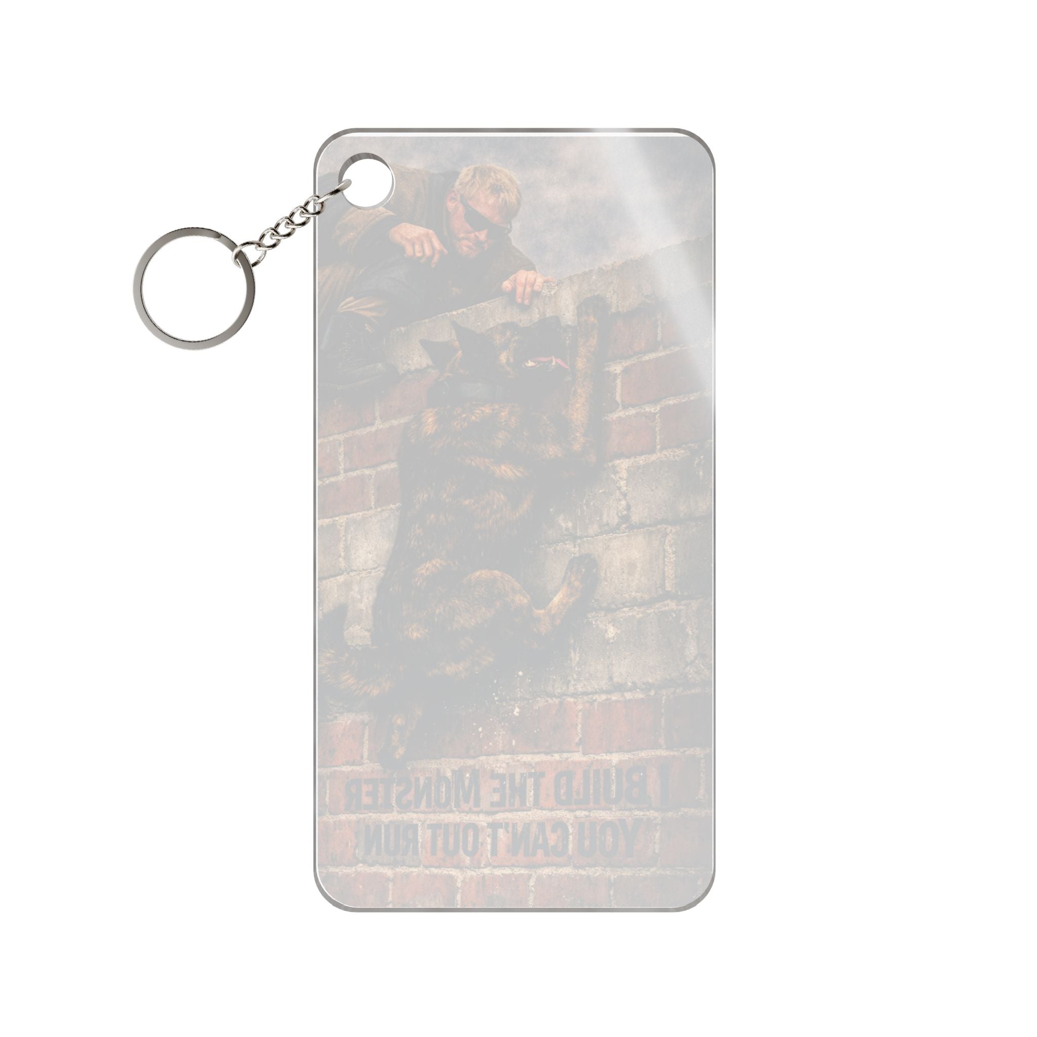 K-9 Decoy Keychain Charm — "I Build the Monster You Can't Out Run" Pet Lover Gift