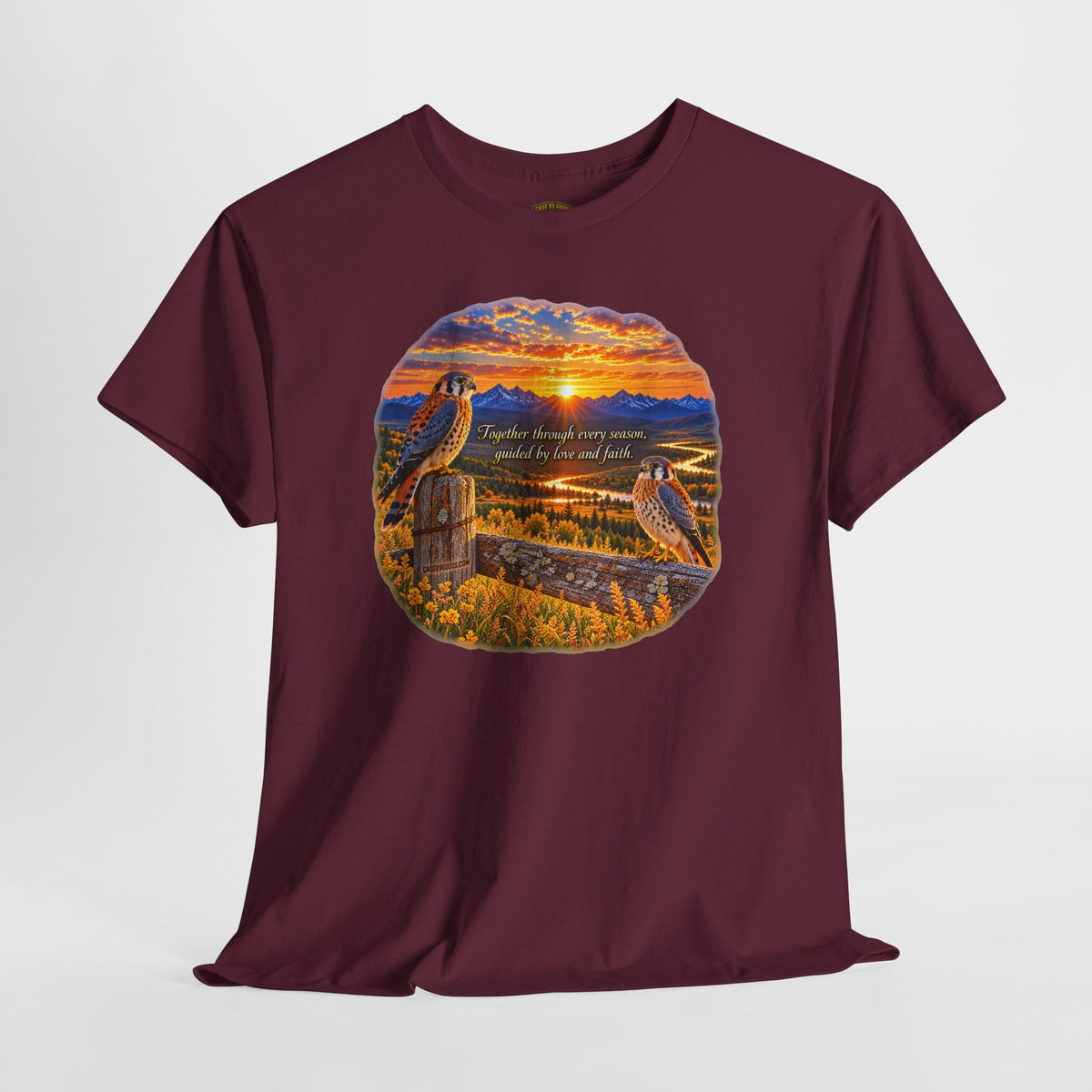 Sunset Mountain Eagle Wildlife T-Shirt