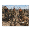 Military Medic Canvas Print — WWII Battlefield Nurses with Service Dogs