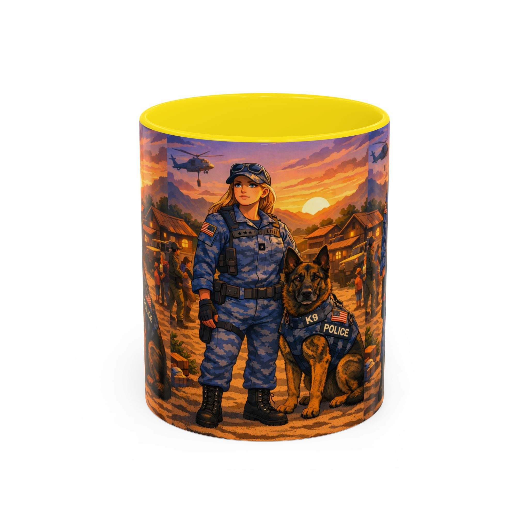 Police K9 Unit Coffee Mug — Female Officer & K9 Tribute (11/15oz)