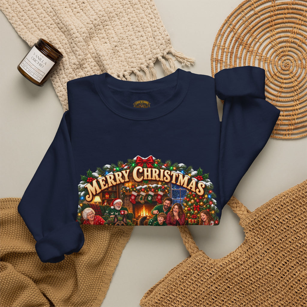 Christmas Sweatshirt — "Merry Christmas the Malinois Dogs Did It" Holiday Crewneck