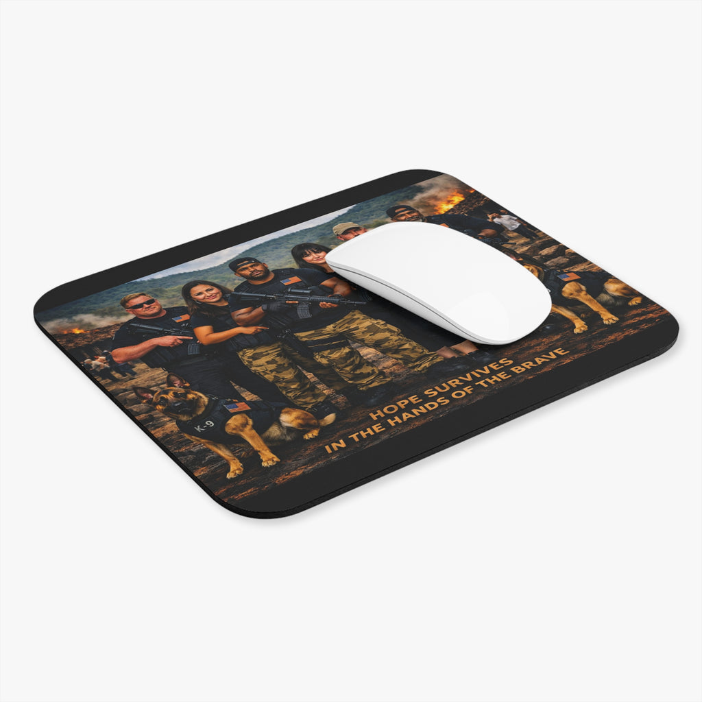 Hope Survives Tactical Mouse Pad — K-9 First Responder Team Desk Mat