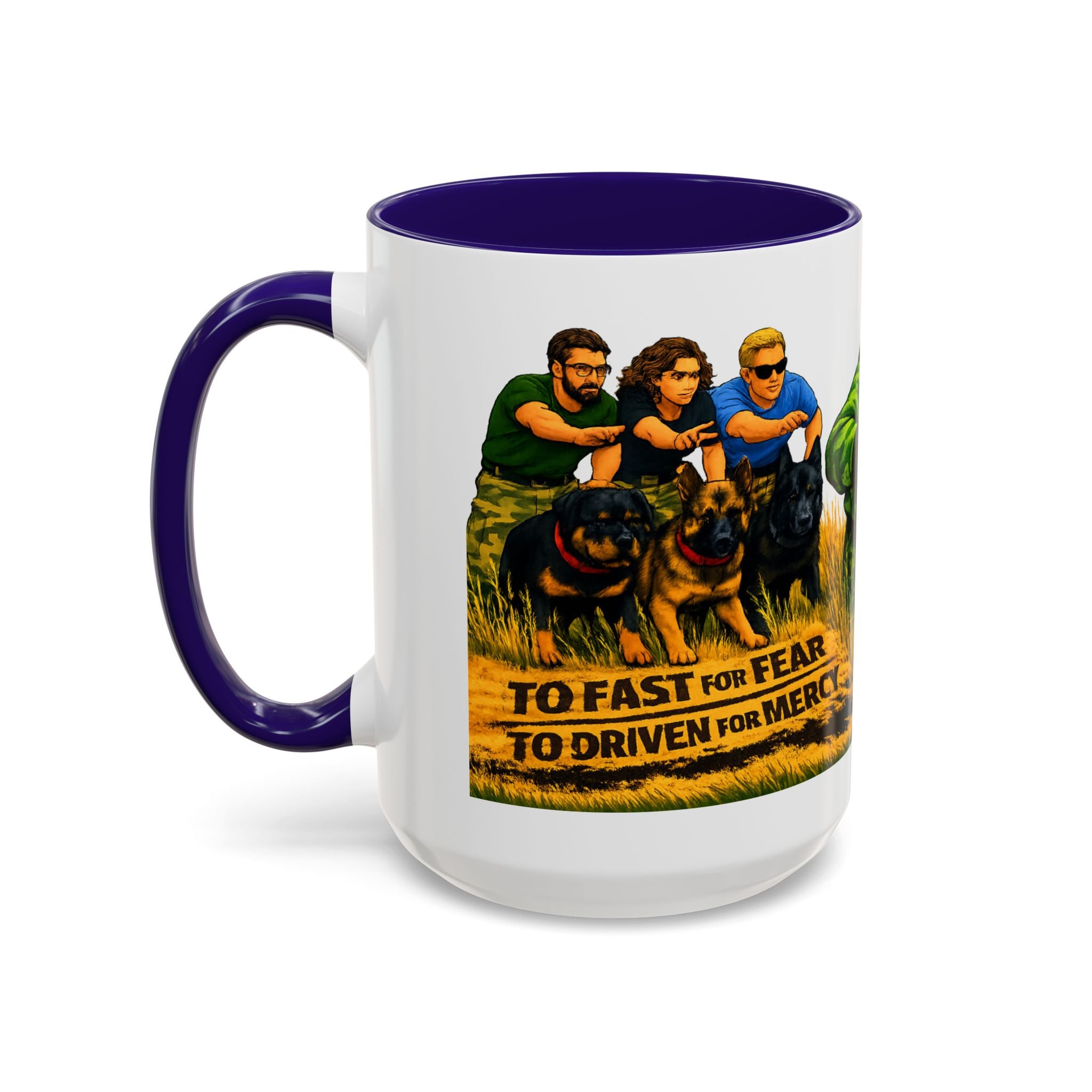 K9 Team Training Day Mug — 'No Fear, No Mercy' Coffee Cup