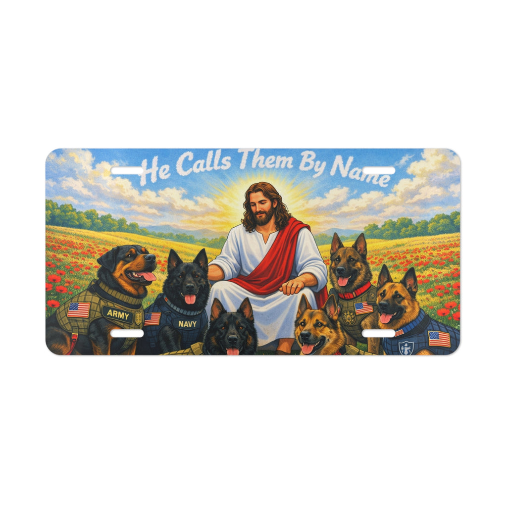He Calls Them By Name K9 Rescue Vanity Plate