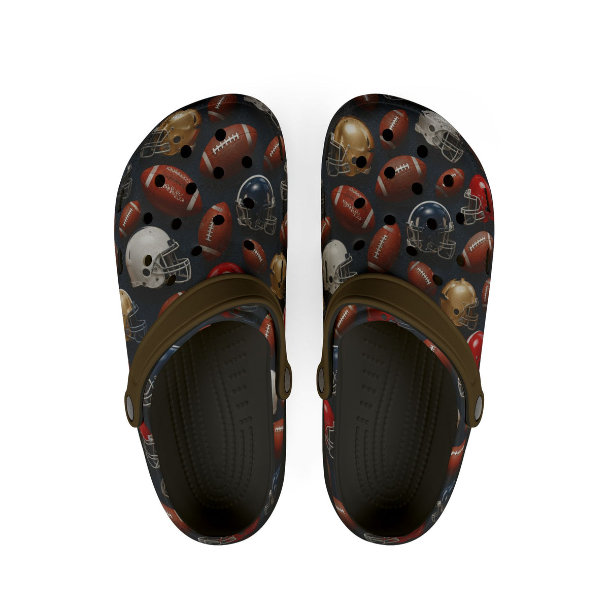 Football Helmet & Football Ball Print EVA Foam Clogs