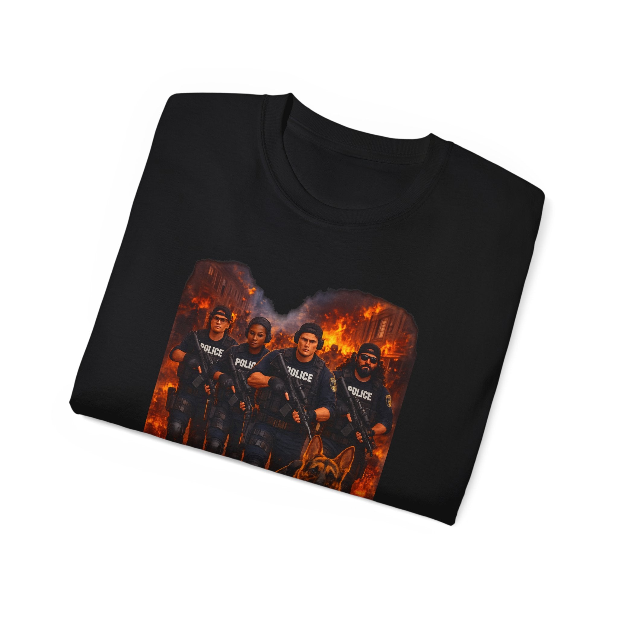Police K9 Unit Tee — Firestorm Patrol Graphic Shirt