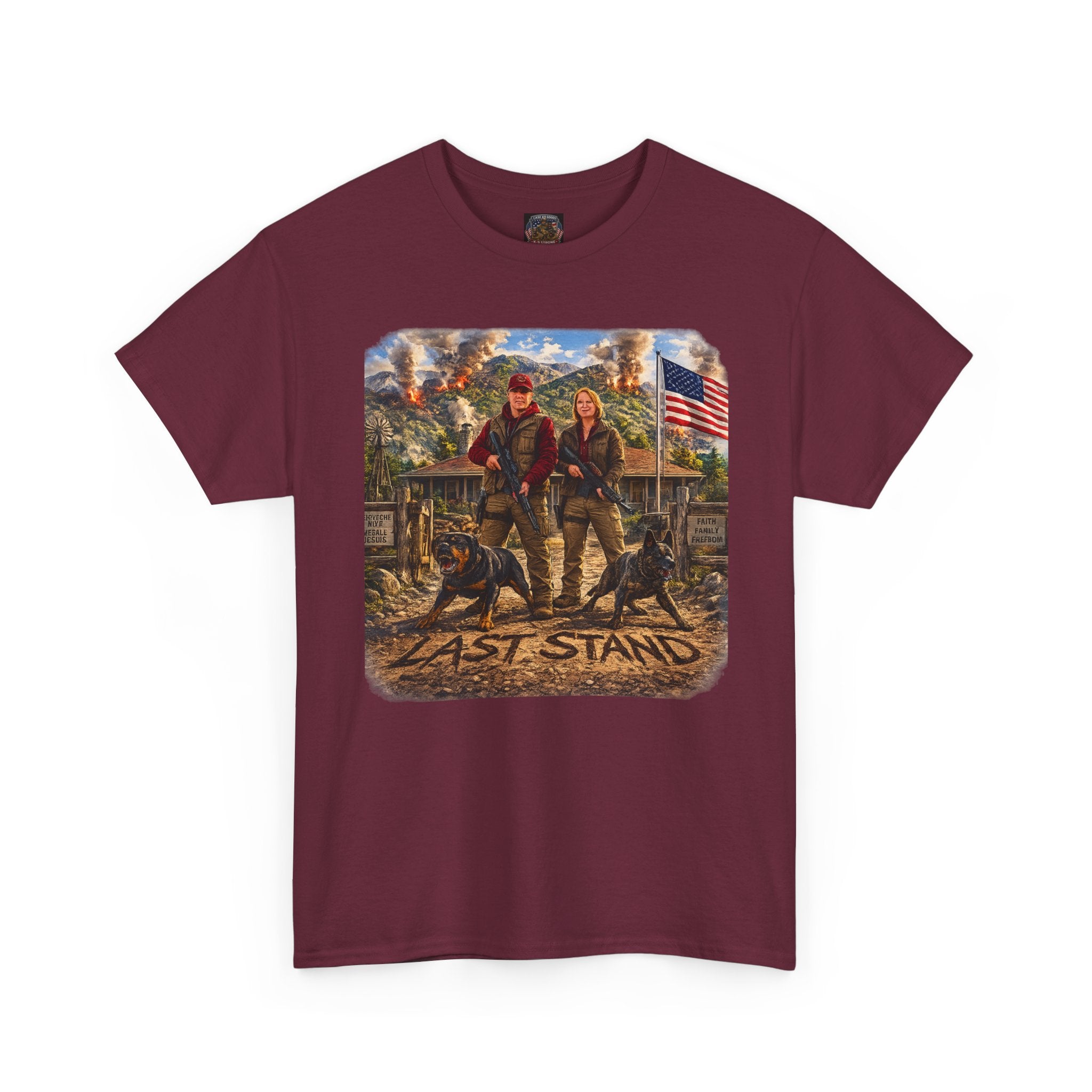 Last Stand T‑Shirt — Patriotic Western Cowboy Graphic Tee