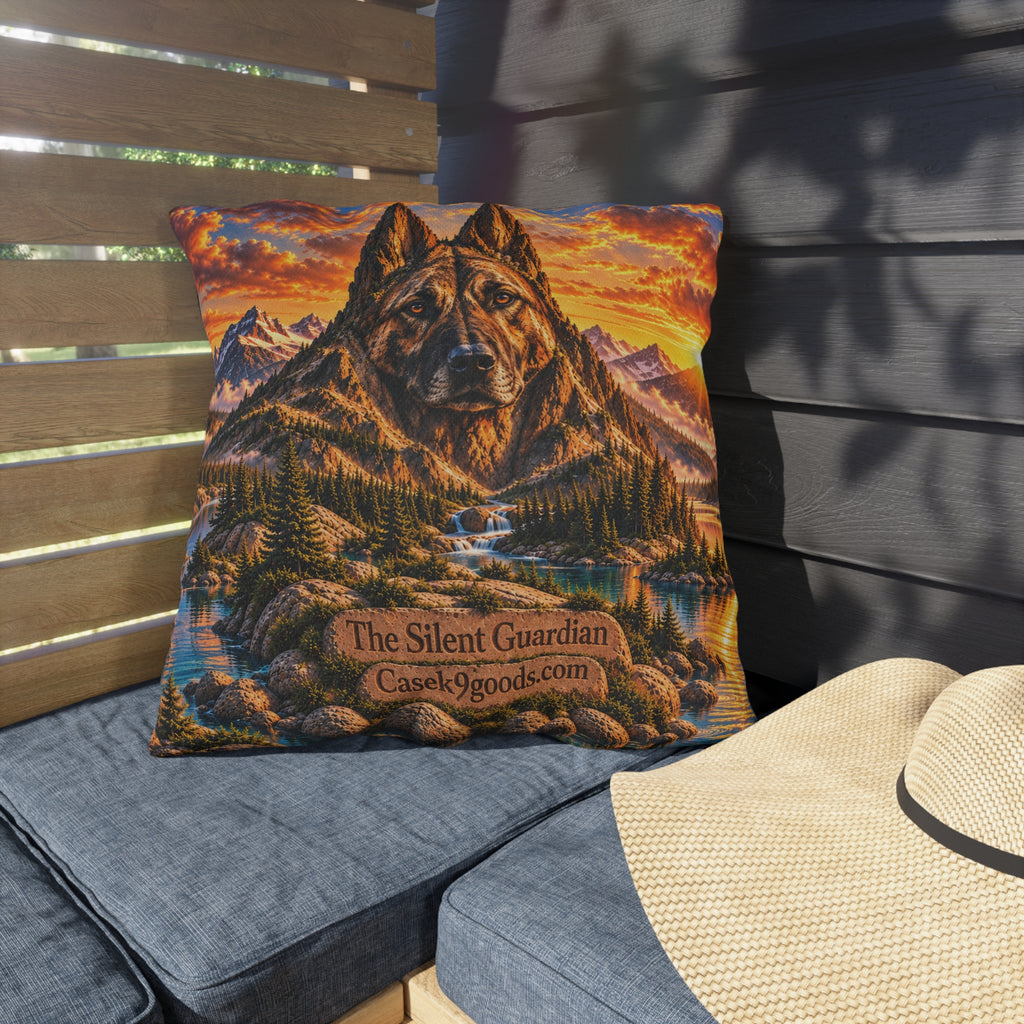 Silent Guardian Dutch Shepherd Outdoor Pillow
