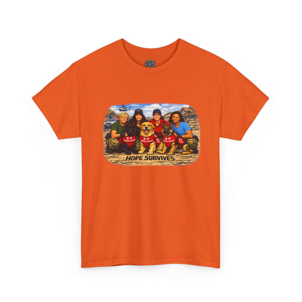 T‑Shirt — "Hope Survives" Family K-9 Rescue Scene Graphic Tee