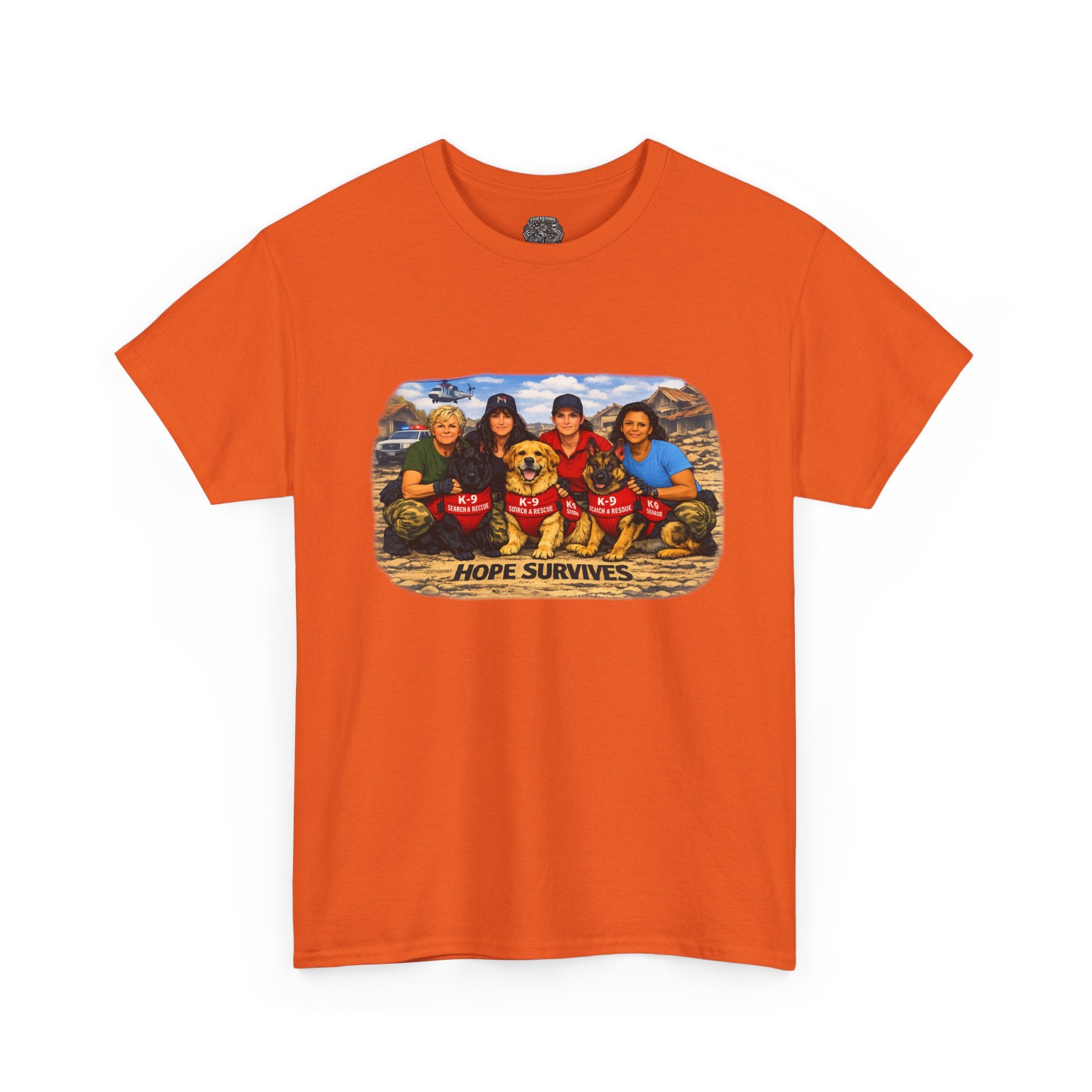 T‑Shirt — "Hope Survives" Family K-9 Rescue Scene Graphic Tee