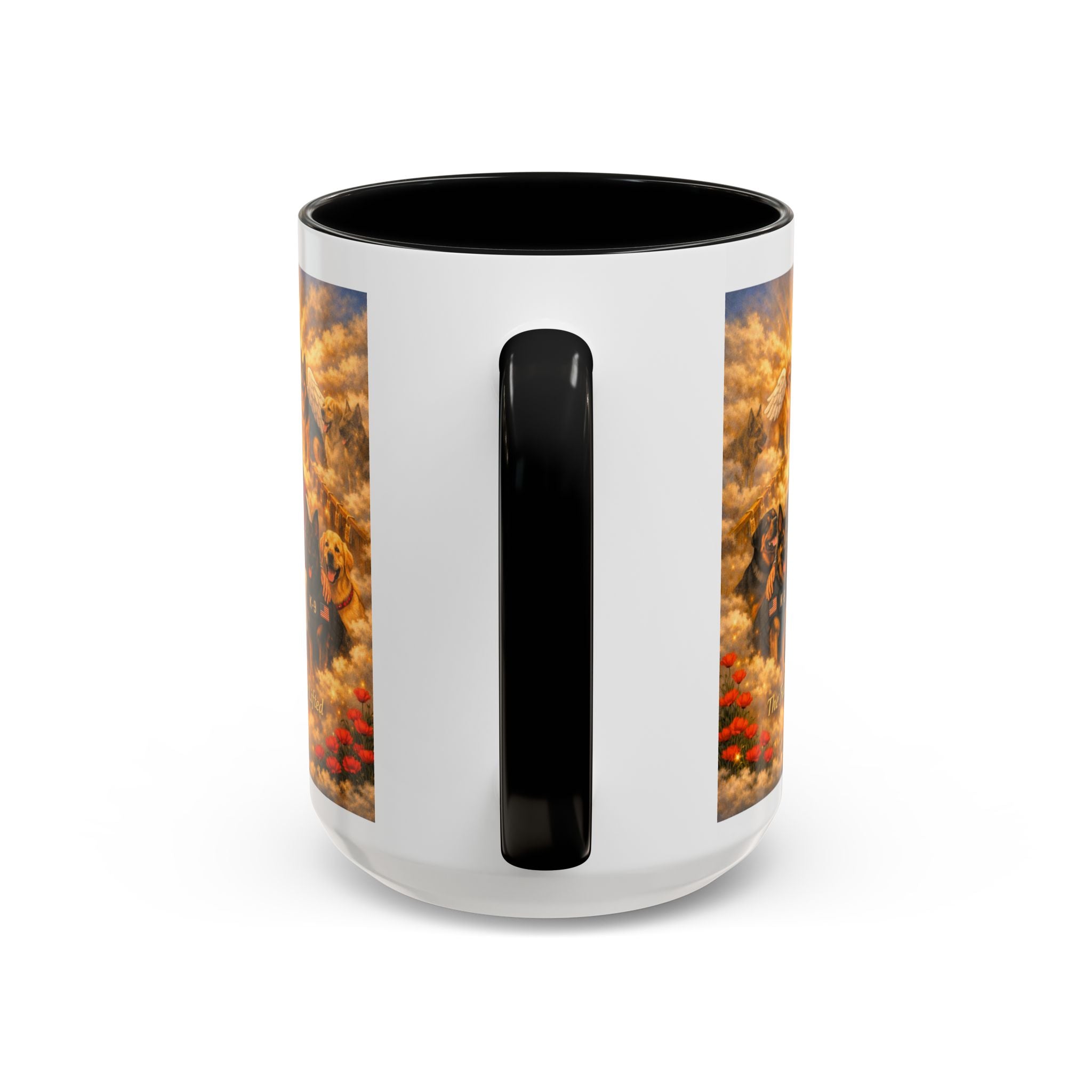 Christian Dog Memorial Coffee Mug — “The Fallen Are Lifted” Accent 11/15oz