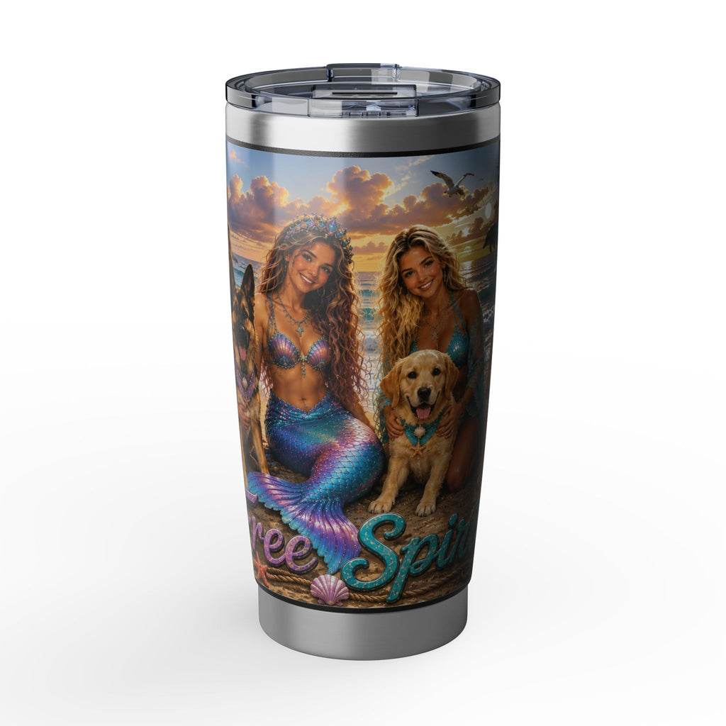 Mermaid Beach 20oz Tumbler - 'Sea Spirit' Girlfriend's Insulated Travel Cup