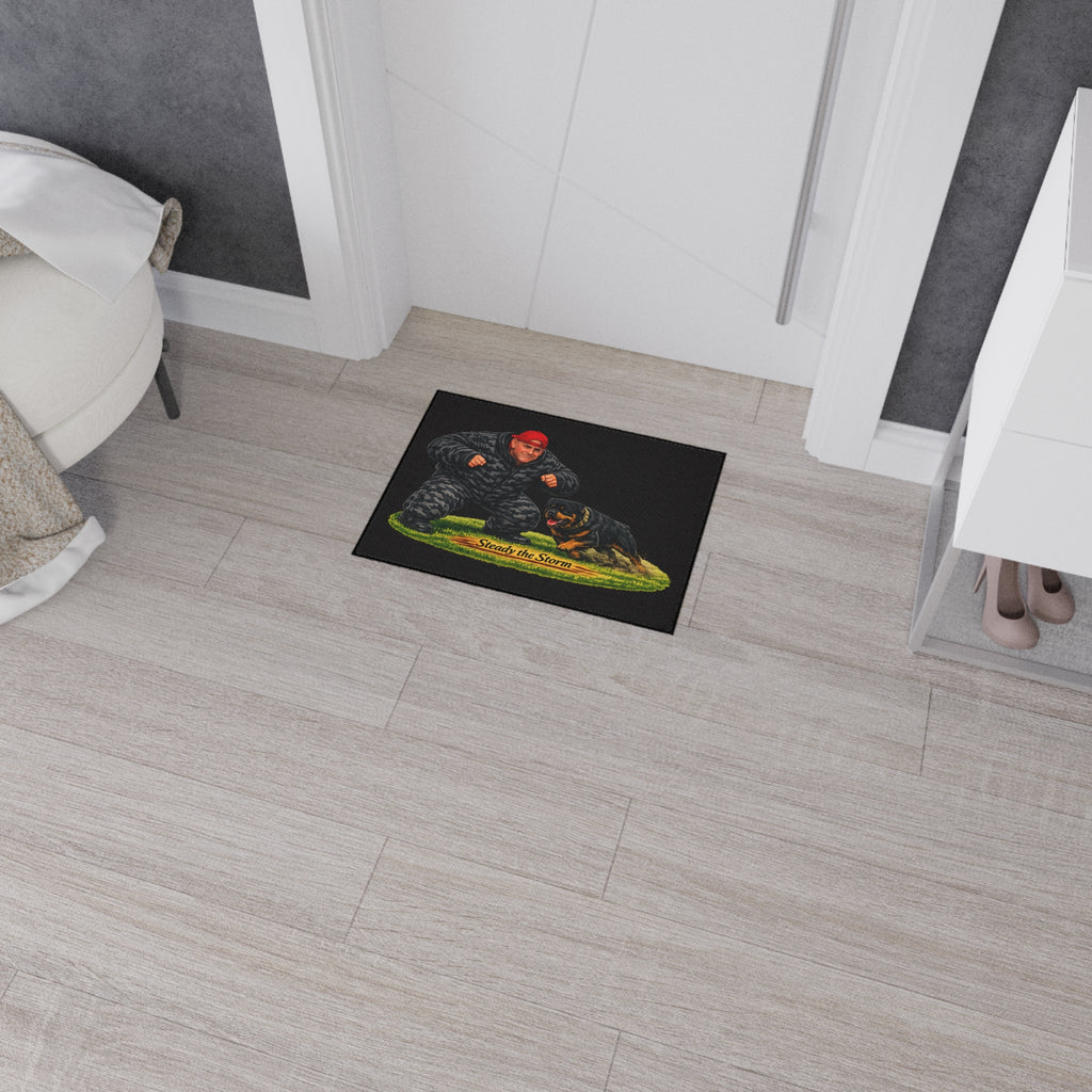 Heavy Duty Floor Mat — 'Steady the Storm' K9 Handler Decoy Rug