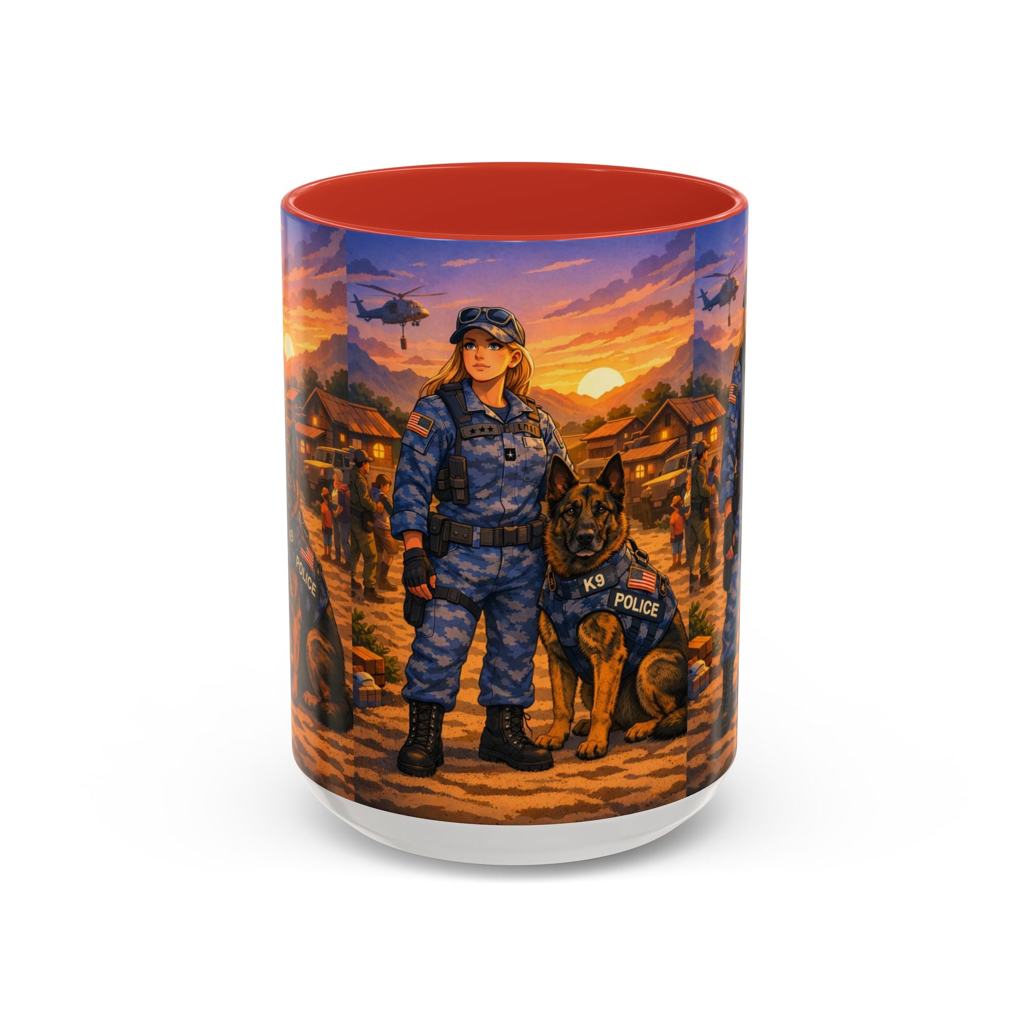 Police K9 Unit Coffee Mug — Female Officer & K9 Tribute (11/15oz)