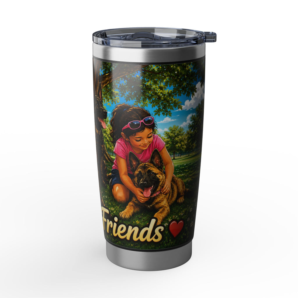 Vagabond 20oz Tumbler — "Forever Friends" German Shepherd Travel Tumbler