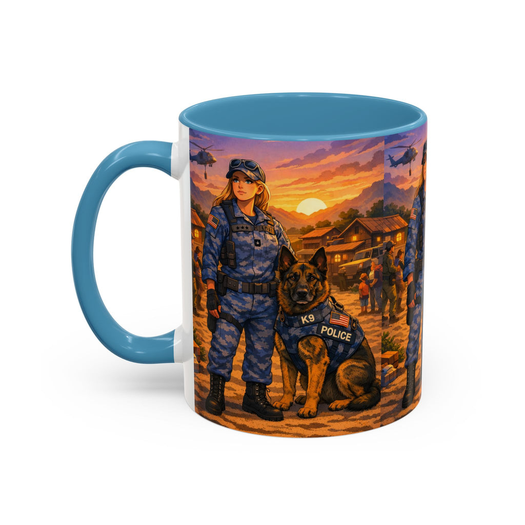 Police K9 Handler Coffee Mug — Tribute Accent Ceramic Mug (11/15oz)