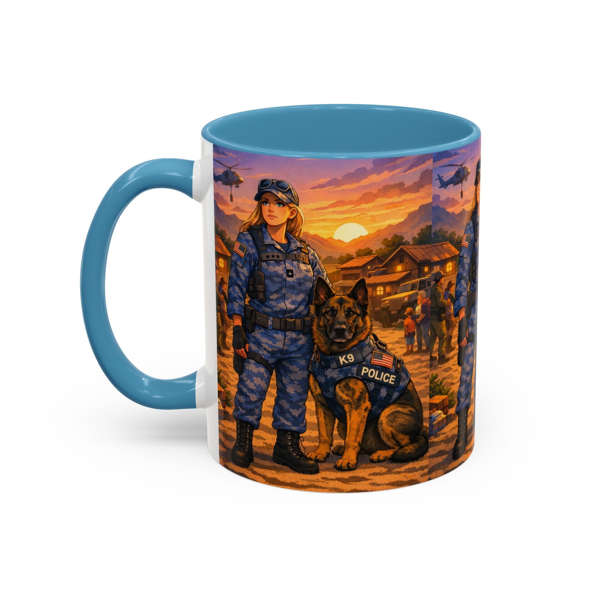 Police K9 Handler Coffee Mug — Tribute Accent Ceramic Mug (11/15oz)