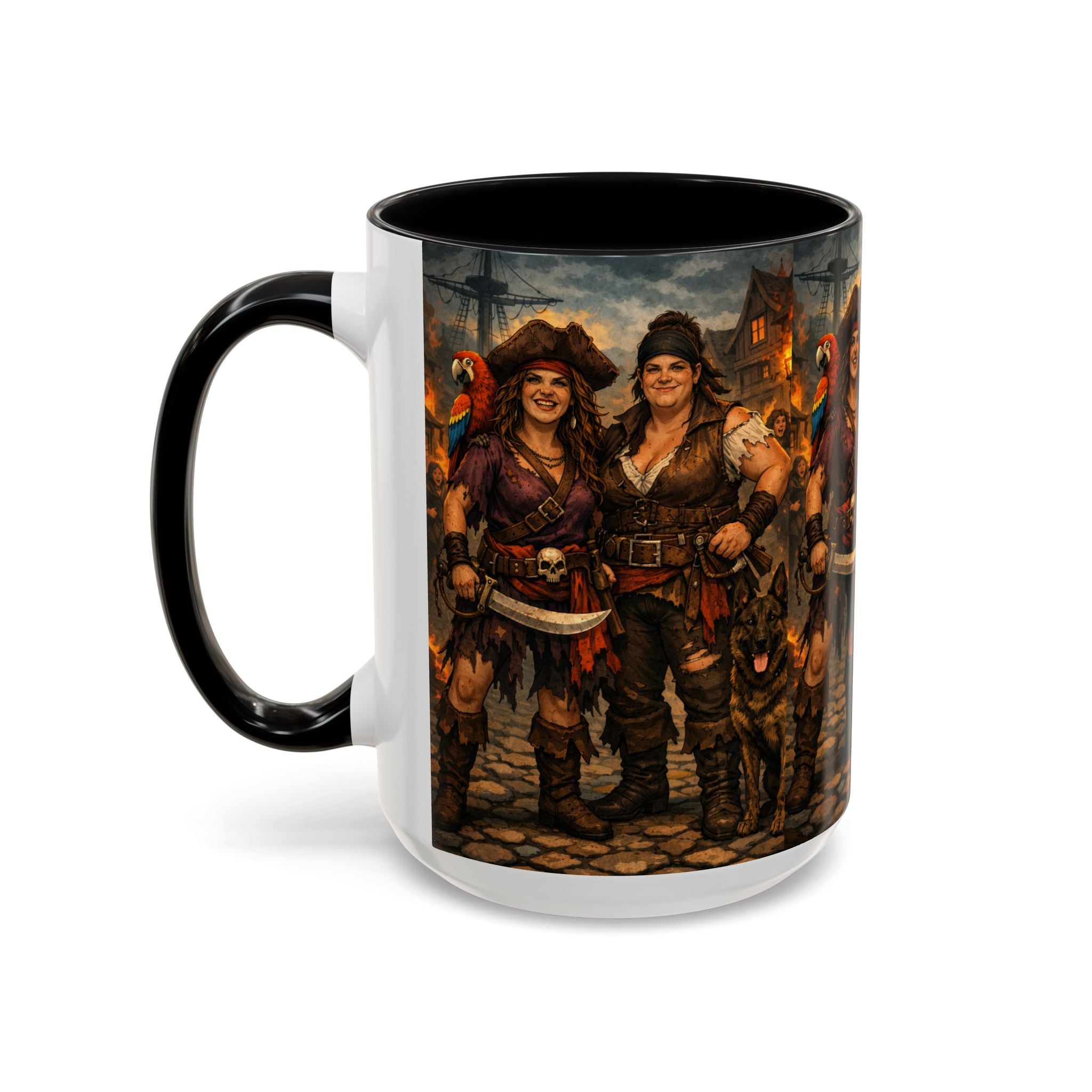 Pirate Family Coffee Mug — Fantasy Buccaneer Artwork 11/15oz