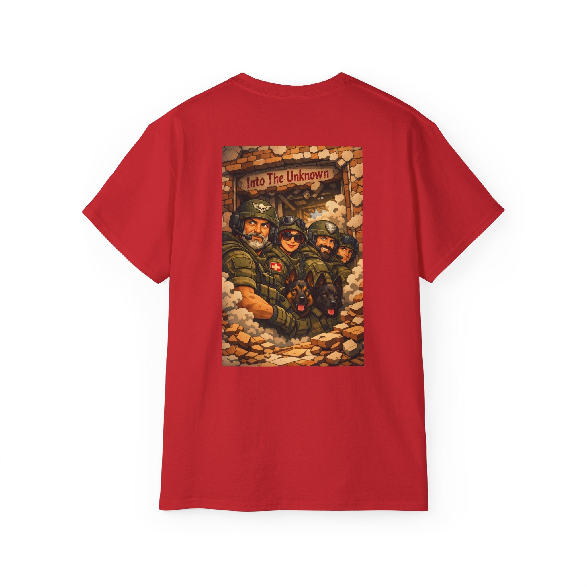 Into The Unknown Military Graphic Tee — Veterans & Active Duty Tribute Shirt