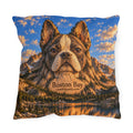 Boston Bay Bulldog Mountain Lake Outdoor Pillow